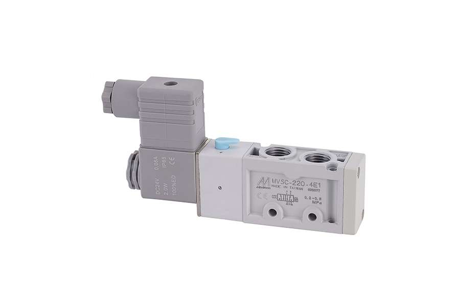 Solenoid valve for PE injection machine