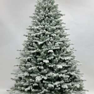 PE + PVC Mixed Hinged Christmas Tree With Heavy Snow Flock
