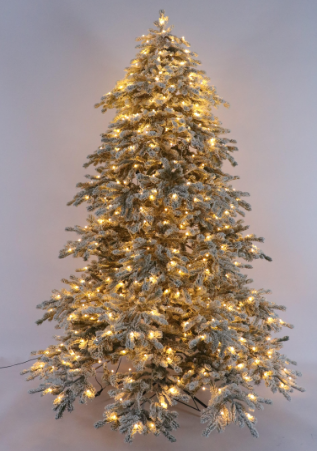 Pre-Light 100% Full PE Christmas Tree with Heavy Snow